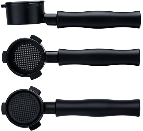 Normcore 54 mm Siebträger ohne Boden, passend für 54 mm Breville Salbei-Maschinen, Titan-PVD-Beschichtung, Siebträger-Gruppenkopf mit schwarz eloxiertem Aluminiumgriff