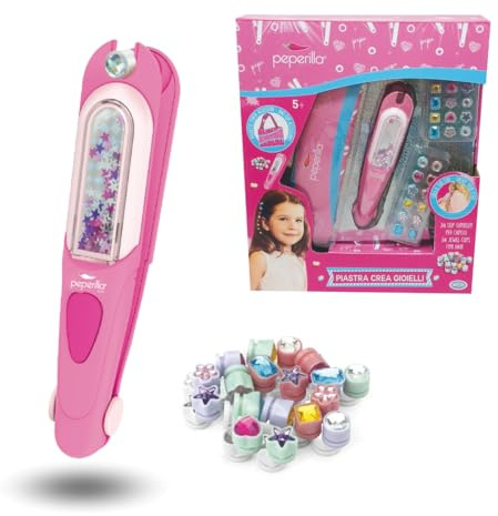 ODS - Peperilla, Piastra Crea Gioielli con Gemme da Applicare ai Capelli, Giocattolo per Bambini, età Consigliata +3