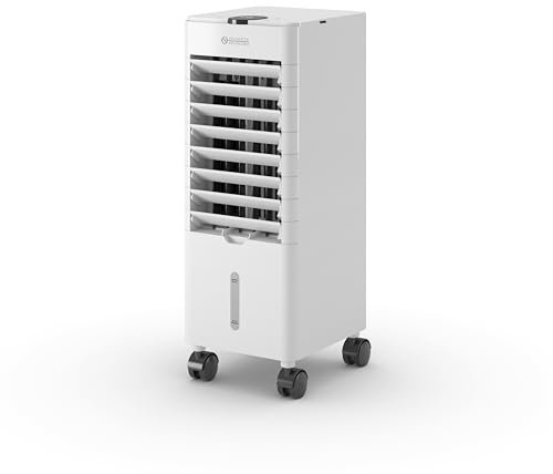 Olimpia Splendid, Peler 4T Enfriador Evaporativo, 4 Litros, Purificador de Aire, Refrigeración, Ventilación, Pantalla Táctil, Facilidad de Transporte