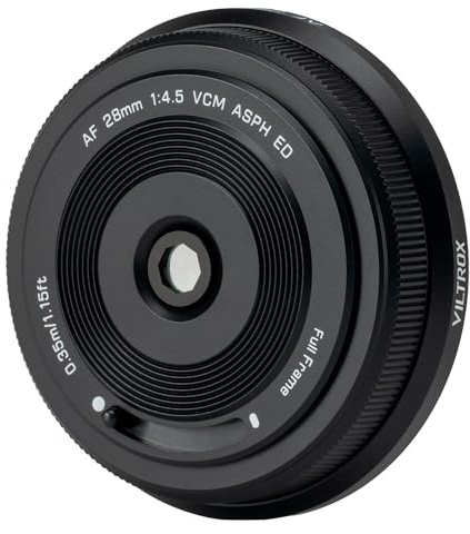 VILTROX 28mm F4.5 Pancake Lens Auto Focus Ultra-Thin Prime Wide Angle Full Frame Lens (for Nikon)