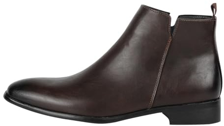 Stivali In Pelle Uomini Nero Business Scarpe Nero Uomini In Pelle Mocassini Tacco Piccolo Oxford Scarpe Impermeabile Derby Scarpe Comfort Scarpe Eleganti con lacci, bronzo, 43 EU
