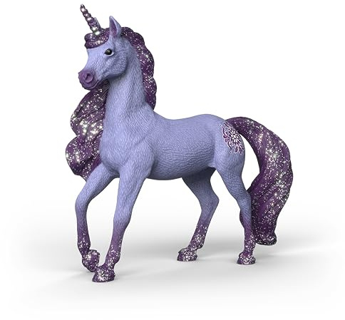 schleich BAYALA | Enhörningshingst Orkidé 70893 | Detaljerad enhörningsfigur med mandala | Present för flickor och pojkar | Magiska samlarfigurer | Leksaksfigur från 5 år | 4 x 14 x 13 cm | Enhörningsfigur, fantasileksak för flickor 5+, magisk samlarobjekt, skärmfri fantasifull låtsaslek, fe djurfigur