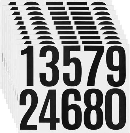 Numeros Adhesivos,10 PCS Pegatinas Números Adhesivos Grandes 3 pulgada para Casa y Exterior Númeroes de Puerta Ventana Coche Buzón Calcomanías de Numeración Exterior Impermeables