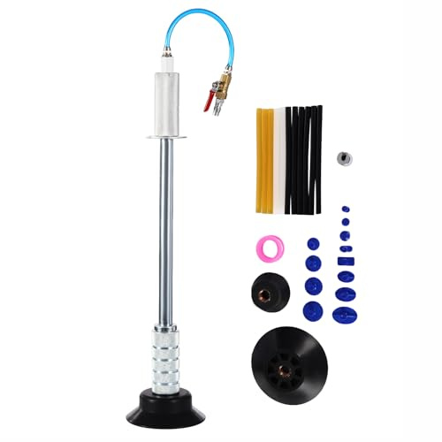 GGbaony Set di strumenti per la rimozione delle ammaccature con martello scorrevole, set di riparazione ammaccature dell'auto, con 3 ventose e 12 linguette, martello professionale per la rimozione di