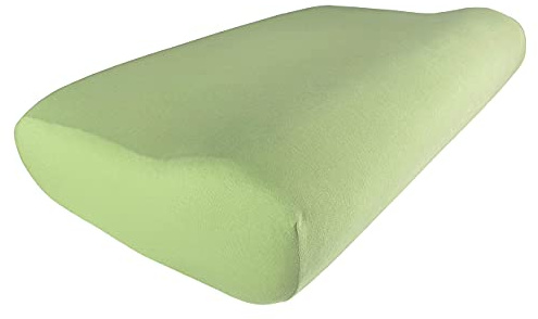 Edda Lux Federa per cuscino cervicale, 55 x 35 cm, in morbido jersey di cotone 100%, per guanciali da collo in memory foam, Kiwi