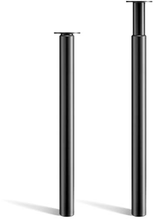 BALLSHOP Teleskopfuß 710-1100mm Höhenverstellbar Tischbeine Stellfuß Metall Tischbein (Schwarz)