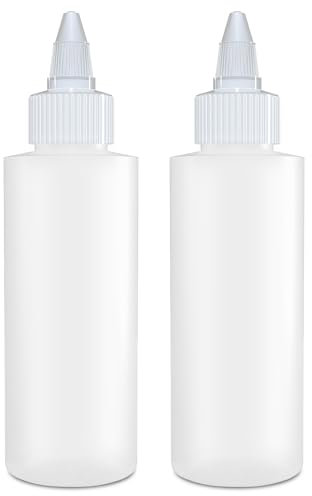 BRIGHTFROM Quetschflaschen für Gewürze, leere Spritzflasche, 118 ml, mit Drehverschluss, auslaufsicher, ideal für Ketchup, Senf, Sirup, Saucen, Dressing, Öl, Kunst und Handwerk, BPAfreier