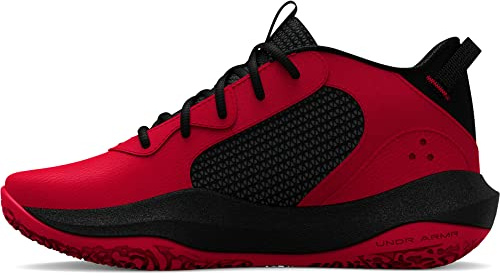 Under Armour Unisex Grade School Ua Lockdown 6 basketskor court performance, röd, 36 EU