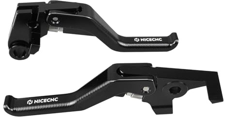 NICECNC Shorty Leva Frizione Freno Frizione Maniglia Compatibile con Yamaha Tenere 700/XTZ700 2019-2024, Tenere 700 World Raid 2022-2024, MT-09 2018-2020, MT-07 2018-2020, Tenere 700 Accessori, Nero