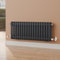 S'AFIELINA Column Radiator 300x830mm Horizontal Tranditional Cast Iron Style Designer Radiator Double 2 Column Flat Panel Central Heating Dual Fuel Bathroom Radiator, Anthracite