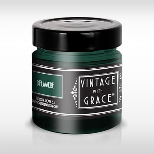 vintage with Grace Mineral Paint - Delamere 40ml – Premium Chalk Finish, Eco-Friendly & Smooth Matt Look for Furniture, Walls & Crafts – Easy to Apply, Quick Drying