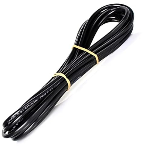 RG58 A/U Cavo coassiale 5 metri – Cavo antenna di alta qualità adatto per cavo antenna da 433 – 868 MHz, 50 Ohm, ideale per porte e automazione domestica, ricevitore radio