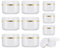 AUXSOUL 10 Stück Cremedosen zum Befüllen 100ml & 50ml, Leer Tiegel für Creme, Weiß Kunststoff Kosmetikdose mit Goldband, Kosmetikbehälter Leerdose für Make-up-Cremes