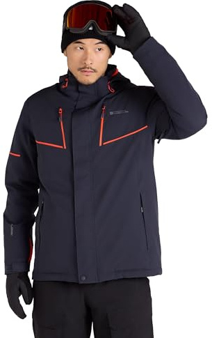 Mountain Warehouse Galactic Extreme Skijacke für Herren - Warme Snowboardjacke. Atmungsaktiv, versiegelte Nähte, abnehmbaren Schneerock - Ideale Winterjacke Grau Large