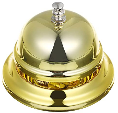 Toyvian Cloche Sonnette Dappel Sonnette De Service Construction Entièrement Métallique Sonnette De Bureau Sonnette De Service Pour Hôtels Écoles Restaurants Réceptions Hôpitaux Entrepôts