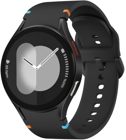 Wepro Kompatibel mit Samsung Galaxy Watch 7 Armband Silikon, für Galaxy Watch 6/5/5 pro/4/FE 40mm 44mm, Galaxy 6 Classic 47mm, Nahtlose Verbindung Sport Weiches Ersatzarmband, Schwarz