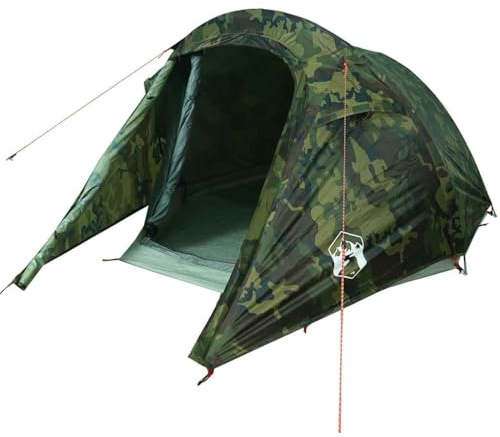 vidaXL Tienda de campaña túnel para 3 Personas Impermeable Camuflaje
