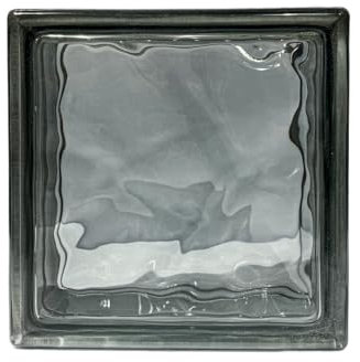 Bloque de vidrio Pavés Smart Ondulado Coloreado en la masa Grey | Dimensión 190x190x80 mm | Euro/pza. 5,80 |Unidad de venta: una caja de 6 pzas.