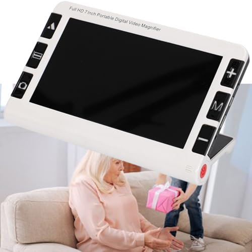 Bärbar digital videoförstoringsglas, 7-tums handhållen, bärbar elektronisk synhjälpmedel, digital läsförstoringsglas 2X-32X zoom, 26 färglägen