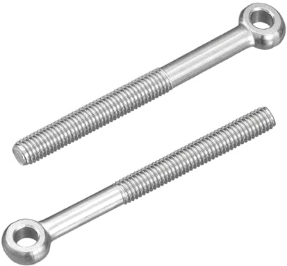 QUARKZMAN 4Pz M6 x 70mm Bulloni Occhio Per Sollevamento 304 Bullone Argento