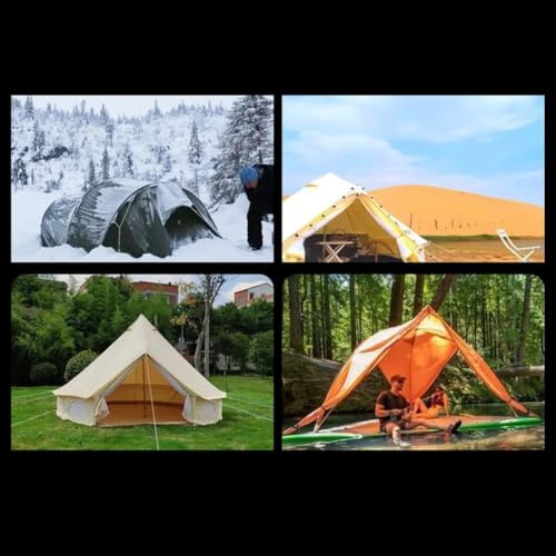 Hosrivae 6-Pack Aluminum Alloy Tent Stakes for Camping, Beach, Snow & Sand – U-Shaped Ground Pegs with Rope Holes, 230mm & 310mm Sizes, Lightweight Outdoor(23CM)