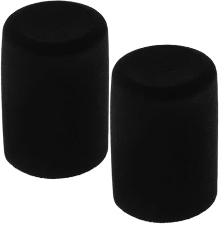 BAZEITFLOW 2 Piezas Filtros Antipop para Micrófono K688, Funda Antiviento de Espuma Flocada Negra, Protector de Reducción de Ruido para Grabación, Transmisión y Karaoke en Interiores y