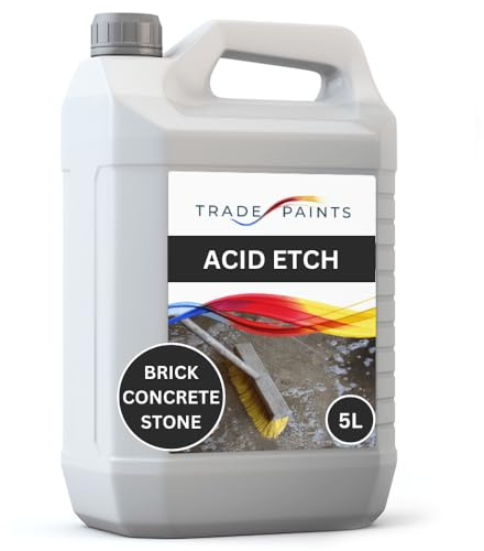 Acid Etch Concrete Floor Stone Brick Cleaning & Degreaser Solution - 5 Litre