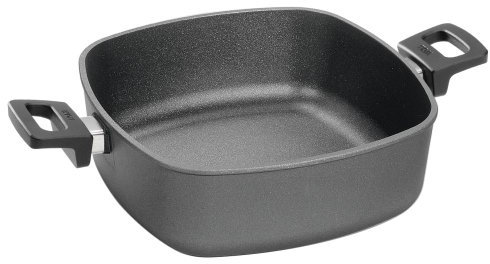 Woll Induction Line Gussbräter 28 cm x 28 cm, Randhöhe 10 cm, 6,0 Liter, mit 2 Seitengriffen