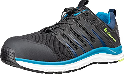 ALBATROS Herren Sicherheitsschuh Breeze Impulse Low S1P ESD HRO SRA (schwarz-blau, Numeric_44)