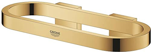 GROHE Handtuchring und Duschablage mit kratzfester Starlight-Oberfläche, 8,5 x 20 x 3 cm, Farbe Gold glänzend (Referenz: 41035GL0)
