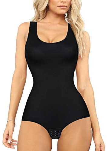 Junlan Body Sculptant Femme Gainant Amincissant Body Gainant Ventre Plat Minceur lingerie (Noir, Large)