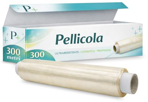 Virsus 6 Pellicole Alimenti 300 Pellicola Trasparente Metri Rotolo Alimentare Professionale con Box