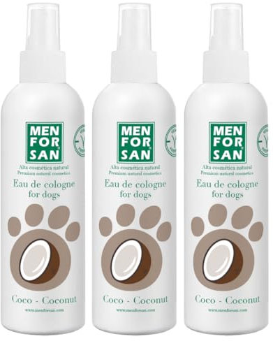 MENFORSAN Coconut Cologne Wasser für Hunde 125 ml - Packung mit 3 Einheiten