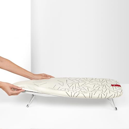 Rayen | Funda Tabla de Planchar Universal | Funda de Planchar para Tabla de Sobremesa EasyClip | 2 Capas: 100% Algodón Canvas | Muletón | Acolchado con Espuma | Medida: 80 x 40 cm | Estampado