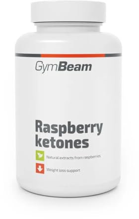GymBeam Himbeerketone (Kapseln) - Natürlicher Fatburner, 150 mg hochkonzentriertes Himbeerextrakt pro Tagesdosis, unterstützt beim Abnehmen, mit Antioxidantien, praktische Kapselform