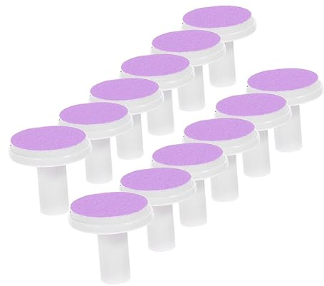 NULYLU 12pcs Accessoires Manucure Ongles pour Bébé 6-12 Mois Têtes à Ongle Électrique en Plastique et Papier Abrasif Sécurisé et Économe en Main-d'œuvre pour Anniversaire