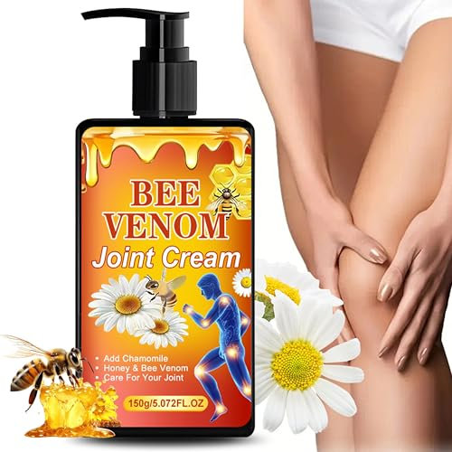 Bee Venom Joint Cream Crème de réparation pour le dos, les genoux et le cou, crème d'abeille, soin naturel des articulations musculaires, force maximale pour les mains, les pieds et le corps, 150 ml