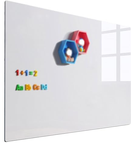 Papier Blanc Magnétique, Rouleau Papier Magnétique pour Tableau Blanc Auto-Adhésif, Amovible Mural, Taille Personnalisée, Multicolore, Plusieurs Formats (Blanc, 31.5x39.4in(80x100cm))