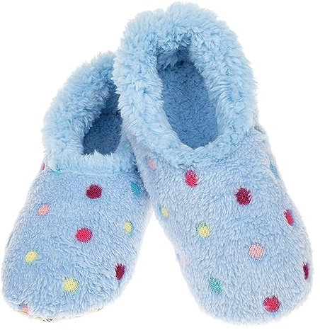 Snoozies! Lots a Dots Womens Slippers Super Soft with Non Slip Soles - Ladies Sizes from 3-12
