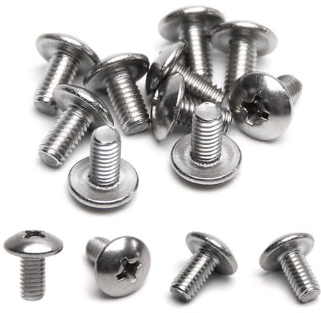 MroMax M4 x 5 mm Maschinenschrauben, Kreuzschlitz, Rundkopfschraube, 304 Edelstahl, Befestigungsschrauben, 30 Stück