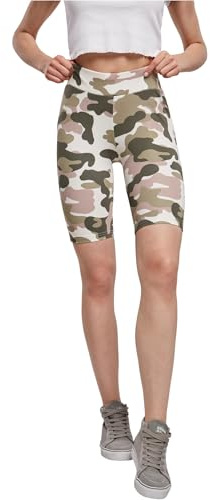 Urban Classics Damcykelbyxor Ladies High Waist Camo Tech Cycle Shorts, knälånga leggings för kvinnor finns i många färger, storlekar XS – 5XL