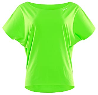 WINSHAPE Camiseta de Baile Funcional para Mujer Dt101, Mujer, Camiseta, DT101, Verde neón, Small