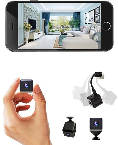 4K Telecamera wireless di tipo piccolo Telecamera WIFI Telecamera domestica Telecamera Nanny, Supporto ricarica a lungo termine Visione notturna Rilevamento del movimento