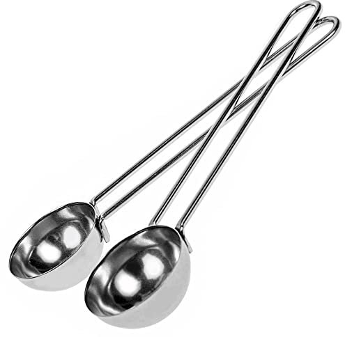 SIDCO Kaffeemaß Edelstahl 2 x Kaffeelot Messlöffel Dosierlöffel Kaffee Portionierer