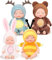 Fiotha Babypuppe, Newborn Reborn Baby, Mini-Babypuppe, 4 Stück Baby Mini Puppen, Waschbares PVC-Material, Realistische Babypuppe, Weicher Körper, Puppenspielzeug für Mädchen, Kleinkinder und Kinder
