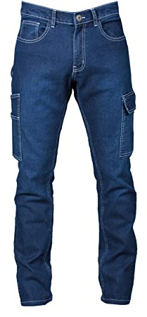 CHEMAGLIETTE! Jeans Pantaloni da Lavoro Donna - Pantalone Multitasche Elasticizzati Cotone, Tasche Laterali, Tessuto Prelavato, Due Tasche Posteriori Modello den