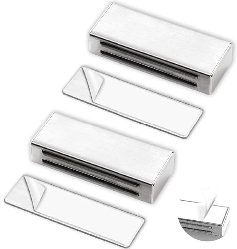 Calamite per Mobili Chiusura Potenti Adesive, Calamita Serratura Magnetica Potenti Adesivi per Porta,Armadietto Magnete per Porta Magnetica per Ante Adesivo Chiusura Magnetica Chiusura Porta,2PC