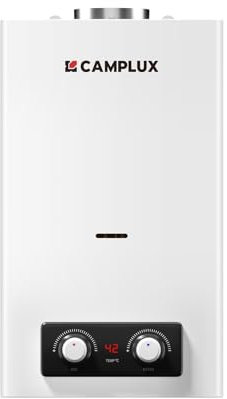 CAMPLUX 11 litres Gas Water Heater Indoor Low NOx/ErP, Domestic Instant LPG Shower, for Household/Balcony, LPG, BD300CTLP