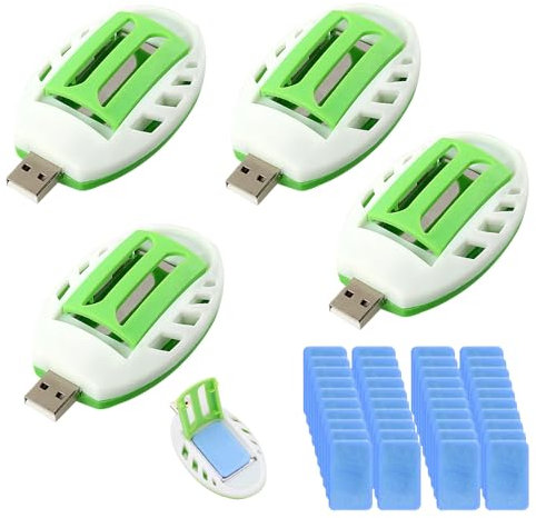 KUWUNG USB Mückenstecker mit 100 Tabletten, Mückenschutz für Drinnen Draußen, Elektrisch Mückenschutz Steckdose, Tragbarer USB Mückenstecker zur Mückenbekämpfung