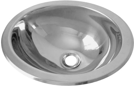 Lavandino ovale moderno in acciaio inox robusto design per soggiorno portatile e attività all'aperto uso quotidiano casual lavello da cucina